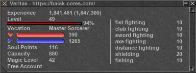 Signature for player Veritas